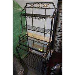 3 TIERED METAL & GLASS BAKERS RACK
