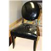Image 1 : SHOWHOME SHINY BLACK LEATHERETTE SIDECHAIR