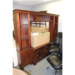 LARGE SHOWHOME WOOD TV ENTERTAINMENT CENTER