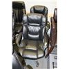 Image 1 : BLACK LEATHER HYDRAULIC LIFT OFFICE CHAIR