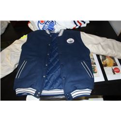OILERS REVERSABLE COAT WITH ANDY MOOG JERSEY