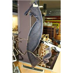 MOTHER & CHILD METAL SCULPTURE BY JOE RENAUD