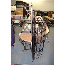 PAIR OF CORNER RACKS - 2 TIER & 3 TIER