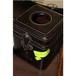 LEATHER WINE BOTTLE/KLEENEX BOX