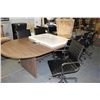 Image 1 : LARGE 2 PC BOARDROOM TABLE W 8 CHROME AND BLACK
