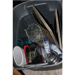 A TOTE OF HOME DECOR STUFF