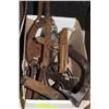 Image 1 : VINTAGE FARM ITEMS INCLUDING TRAPS, PULLEYS & MORE