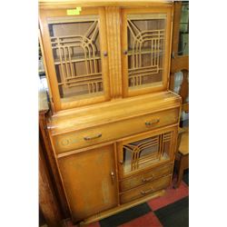 VINTAGE WOODEN HUTCH CABINET
