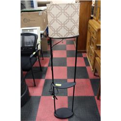 DECORATIVE BLACK W/ BROWN SHADE FLOOR LAMP