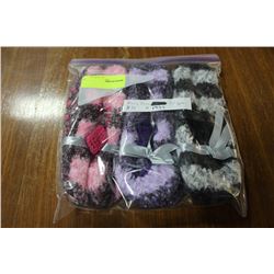 PK OF 3 MARY JANE STYLE SLIPPERS