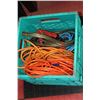 Image 1 : GREEN CRATE W/ 4 EXTENSION CORDS &