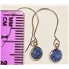 Image 2 : 14KT WHITE GOLD SAPPHIRE (1.10CT) EARRINGS