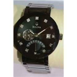 BULOVA DIAMOND MEN'S WATCH W/ DATE
