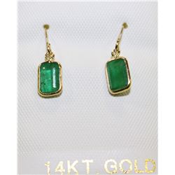 14KT GOLD EMERALD (1.10CT) EARRINGS