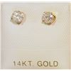 Image 1 : 14KT GOLD DIAMOND (0.44CT) EARRINGS