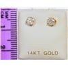 Image 2 : 14KT GOLD DIAMOND (0.44CT) EARRINGS