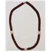 Image 1 : STERLING SILVER GARNET NECKLACE