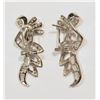 Image 3 : STERLING SILVER CIBIC ZIRCONIA EARRINGS, PENDANT
