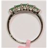 Image 2 : STERLING SILVER EMERALD (0.50CT) RING