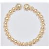Image 1 : FRESHWATER PEARL BRACELET W/ CUBIC CRYSTALS