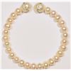 Image 2 : FRESHWATER PEARL BRACELET W/ CUBIC CRYSTALS