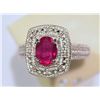 Image 1 : STERLING SILVER RUBY & DIAMOND RING