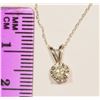 Image 2 : 14KT WHITE GOLD DIAMOND (0.15CT) PENDANT NECKLACE
