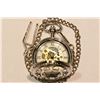 Image 2 : MECHANICAL POCKET WATCH W/ SEE-TROUGH MOVEMENT