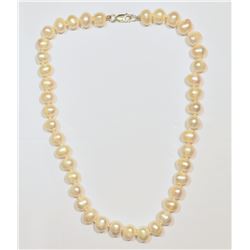 STERLING SILVER CLASP FRESHWATER PEARL NECKLACE
