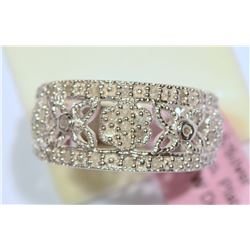 STERLING SILVER DIAMOND (0.45CT) RING