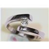 Image 2 : 14KT WHITE GOLD DIAMOND (0.20CT) RING