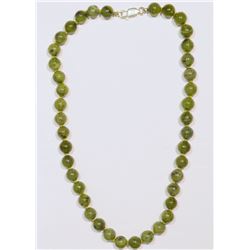 STERLING SILVER CLASP JADEITE NECKLACE