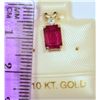 Image 2 : 10KT GOLD RUBY (1.45CT) & DIAMOND PENDANT