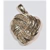 Image 1 : STERLING SILVER DIAMOND (0.38CT) HEART PENDANT