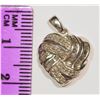 Image 2 : STERLING SILVER DIAMOND (0.38CT) HEART PENDANT