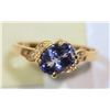Image 1 : 14KT GOLD TANZANITE & DIAMOND RING