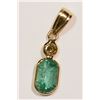 Image 1 : 14KT GOLD EMERALD (0.80CT) & DIAMOND (0.09CT)
