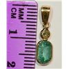 Image 2 : 14KT GOLD EMERALD (0.80CT) & DIAMOND (0.09CT)