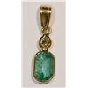 Image 3 : 14KT GOLD EMERALD (0.80CT) & DIAMOND (0.09CT)