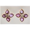 Image 1 : 14KT GOLD PINK SAPPHIRE (6.40CT) & DIAMOND(0.10CT)