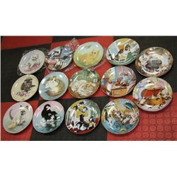 SET OF 14 KITTEN-THEMED COLLECTIBLE PLATES