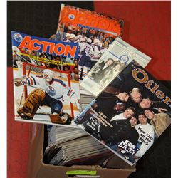 BOX OF 80'S AND 90'S SPORTS PROGRAMS AND MAGAZINES