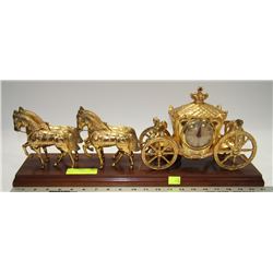 VINTAGE COACH & 4 HORSE HITCH CLOCK