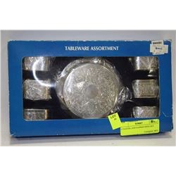 6-PIECE COASTER AND NAPKIN RING SET