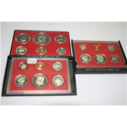 3 US PROOF COIN SETS: ONE 1973 AND TWO 1980