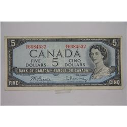 1954 CANADA 5 DOLLAR BILL