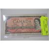 Image 1 : 1954 CANADA 2 DOLLAR BILL