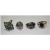 Image 1 : LOT OF 4 RINGS - SIZES UNKNOWN