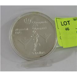 1975 CANADA 5 DOLLAR SILVER COIN OF 1976 MONTREAL