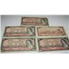 Image 1 : LOT OF 5 CANADA 1954 2 DOLLAR BILLS
